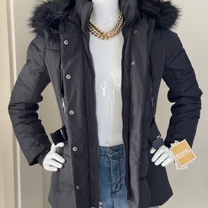 MICHAEL Michael Kors Faux Fur-Trimmed Quilted Jacket